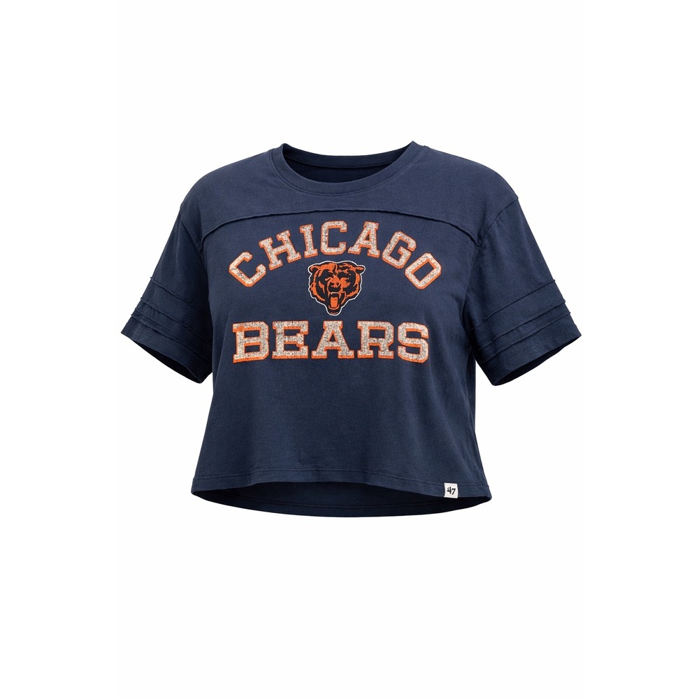 Chicago Bears Navy Crop Tee - Women's